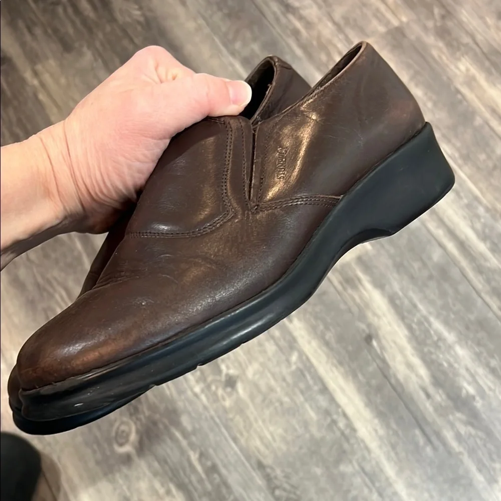 Brown Slip-On Leather Shoes for Casual Wear